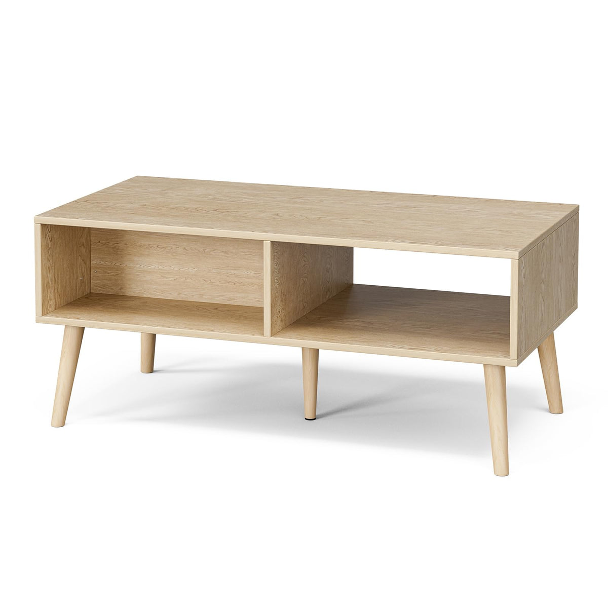 ZttRiee Rattan Coffee Table with Drawer, Boho, Natural