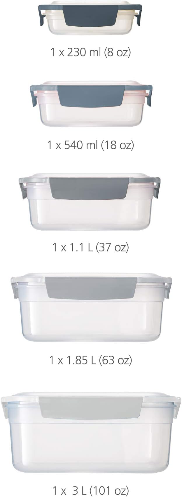 Joseph Joseph Nest Lock Plastic BPA Free Food Storage Container Set