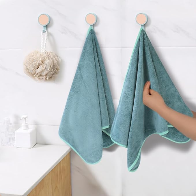 KinHwa Microfiber Hand Towels for Bathroom Soft and Absorbent Face Towels Grey