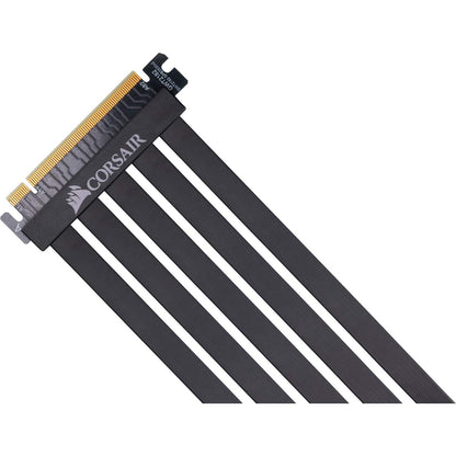 Corsair Premium PCIe 3.0 x16 extension cable, 300 mm (EMI shielded, fully flexible, 90 degree female PCIe connector), black