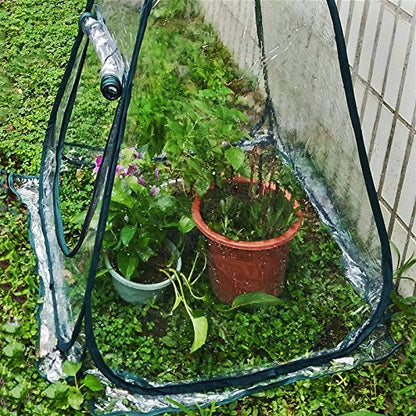 porayhut Pop Up Greenhouse Cover Flower House Mini Gardening Plant Flower Sunshine Room Room,Backyard PVC Greenhouse Cover for Cold Frost Protector Gardening Plants
