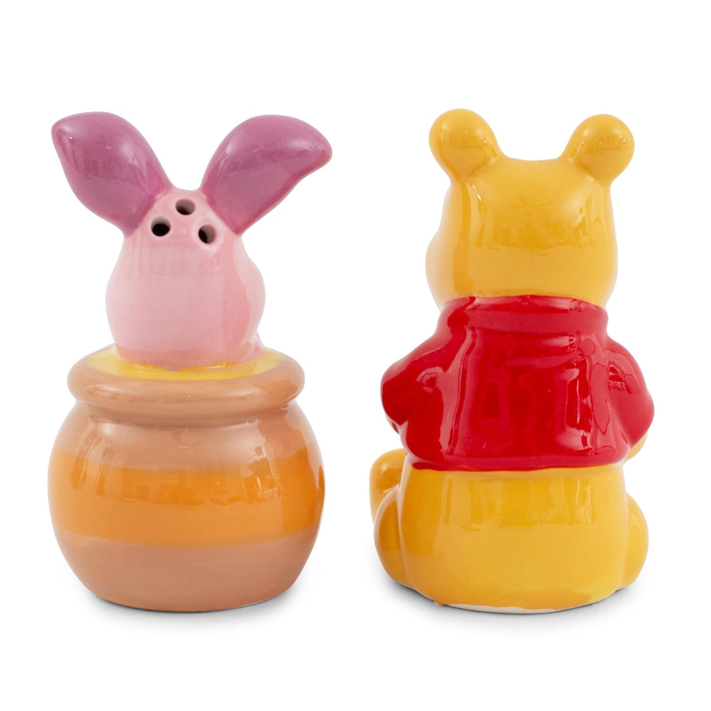 Silver Buffalo Disney Winnie The Pooh And Piglet Ceramic Salt And Pepper Shakers, Set Of 2 | Spice Dispenser Storage Canisters