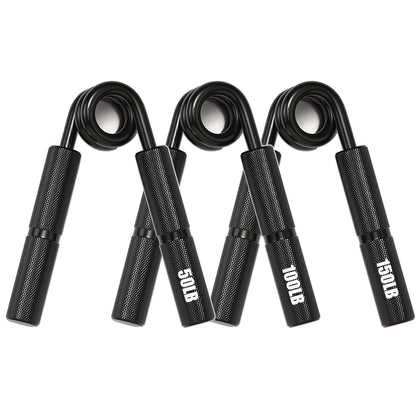WANSPOORTS Silver Metal Hand Grip Set, 50LB-400LB 13 Pack No Slip Heavy-Duty Grip Strengthener with Gift Box, Great Wrist & Forearm Hand Exerciser, Home Gym, Hand Gripper Grip Strength Trainer (3Pack(50LB-150LB)