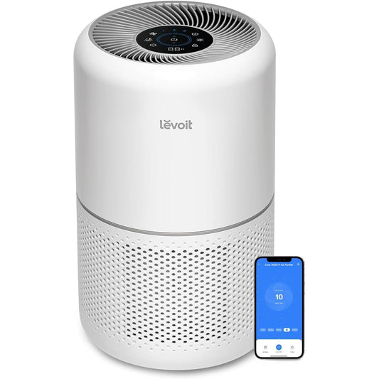 LEVOIT Smart Wifi Air Purifier for Bedroom Home 100m², CADR 240m³/h, HEPA Filter with Air Quality Sensor, Alexa Control & Quiet Auto Mode, Removes Pollen Allergen Dust Odour, Core 300S