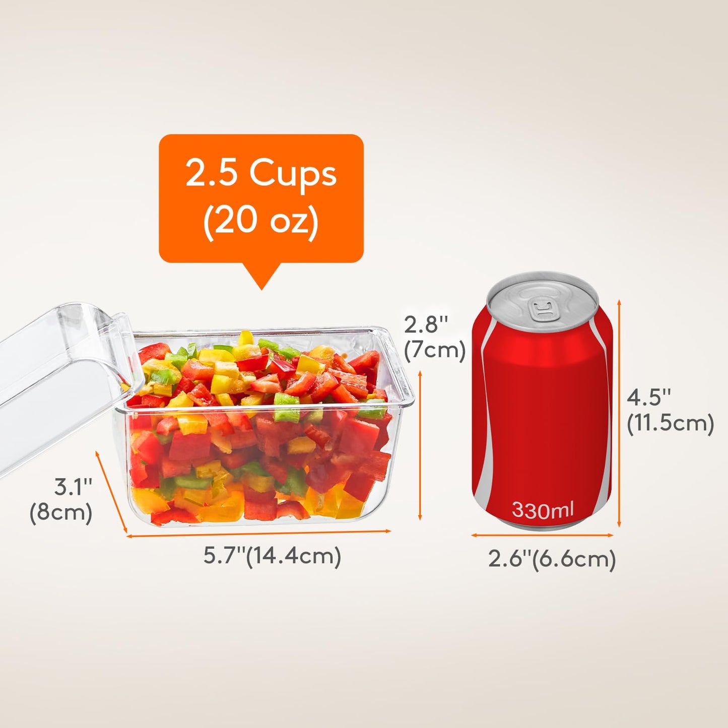 Lifewit Chilled Condiment Caddy with 5 x 20 oz Containers, Compact 15" Garnish Tray with Lids for Bartenders, Taco Bar Party Serving Set & Dirty Soda Bar Supplies, Ideal for Fruit, Salad, Toppings