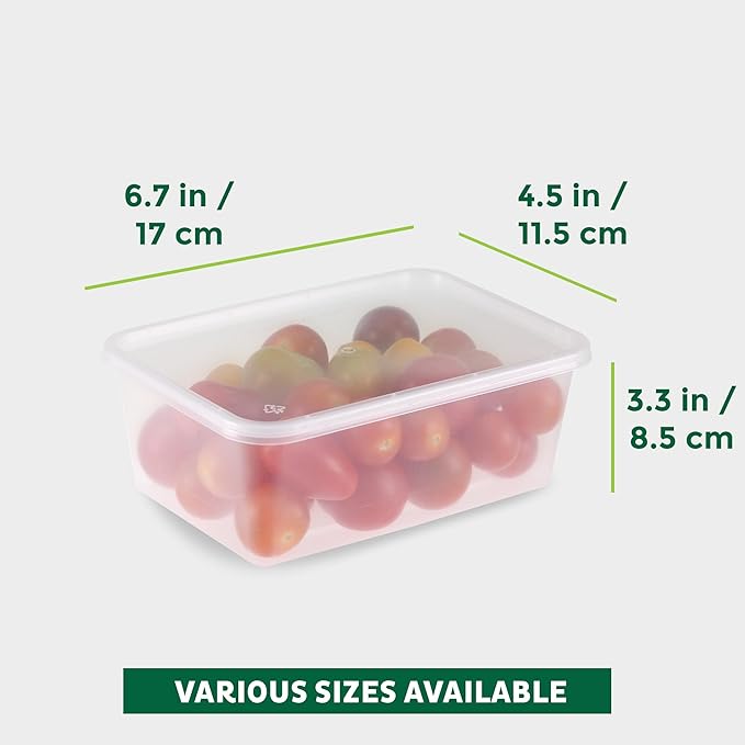 Freshware Food Storage Containers 34 oz Plastic Deli Containers