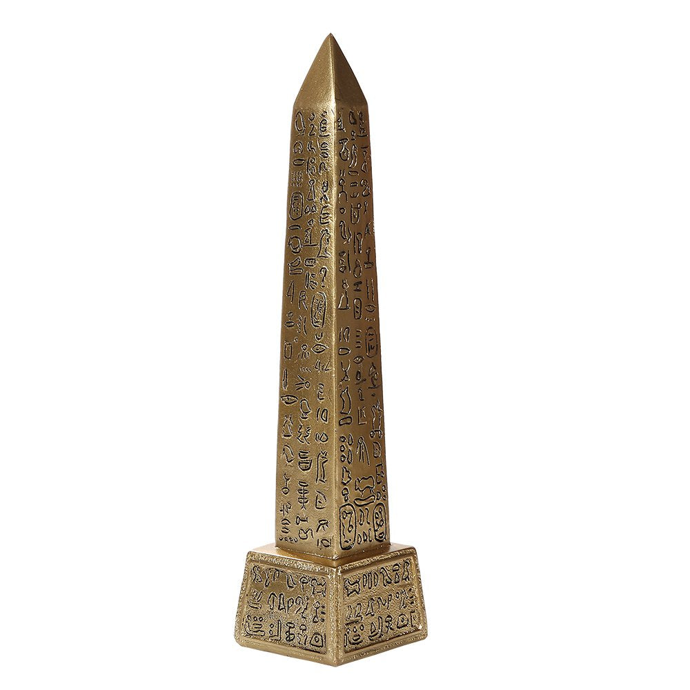 Pacific Giftware Egyptian Golden Obelisk Pillar Tekhenu Monument to Honor Ancient Egyptian Gods 7.25 Inches Tall