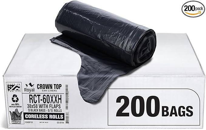 Aluf Plastics 55 Gallon Trash Bags Heavy Duty