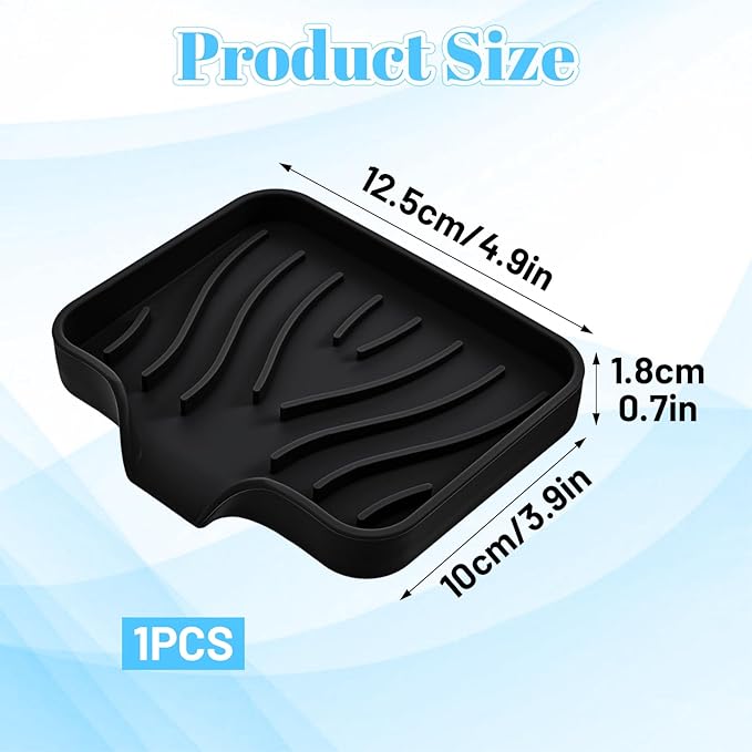 Grevosea Sponge Holder for Kitchen Sink, Silicone Dish Sponge Holder