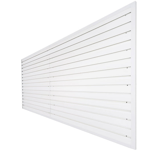 Slatwall Panels 4'x8' Garage Slat Wall Storage Systems Garage Wall Organizer, Garage Tool Organizer Wall Mount Slat Board PVC Wall Panels Garage Storage Organization Product White