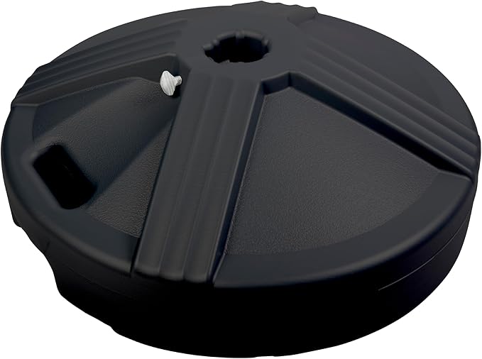 US Weight Durable Fillable Umbrella Base for Patio Table - 50 Pound Capacity Heavy Duty Adjustable Stand for Outdoor Umbrellas - Made in The USA
