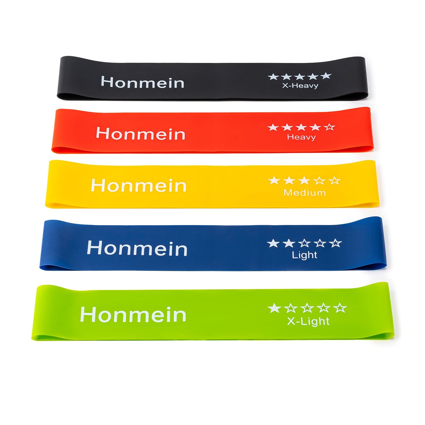 Resistance Bands for Working Out, Exercise Bands with 5 Resistance Levels Fit for Home Fitness, Strength Training, Natural Latex Resistance Band Include Instruction Guide and Carry Bag