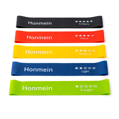 Resistance Bands for Working Out, Exercise Bands with 5 Resistance Levels Fit for Home Fitness, Strength Training, Natural Latex Resistance Band Include Instruction Guide and Carry Bag