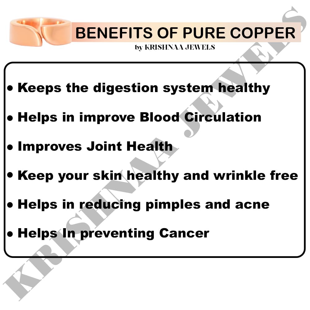 Krishnaa Jewels Pure Copper Handmade 2mm Heavy Thick Band Ring Ethnic Gift Jewelry for Men and Women (5)
