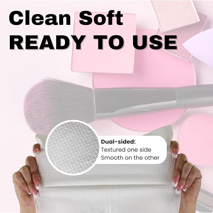 150 Pack Large Disposable Face Towels, Facial Wipes, Super Soft and Thick