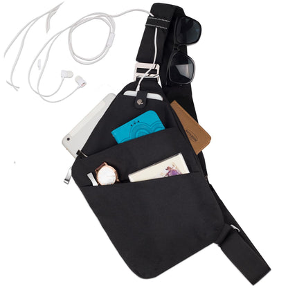BROADREAM Anti Theft Sash Sling Crossbody Bag, Nylon Small Rucksack for Women, Waterproof One Strap Backpack Chest Bag, Casual Lightweight Men Bags for Travel Sports Hiking Cycling
