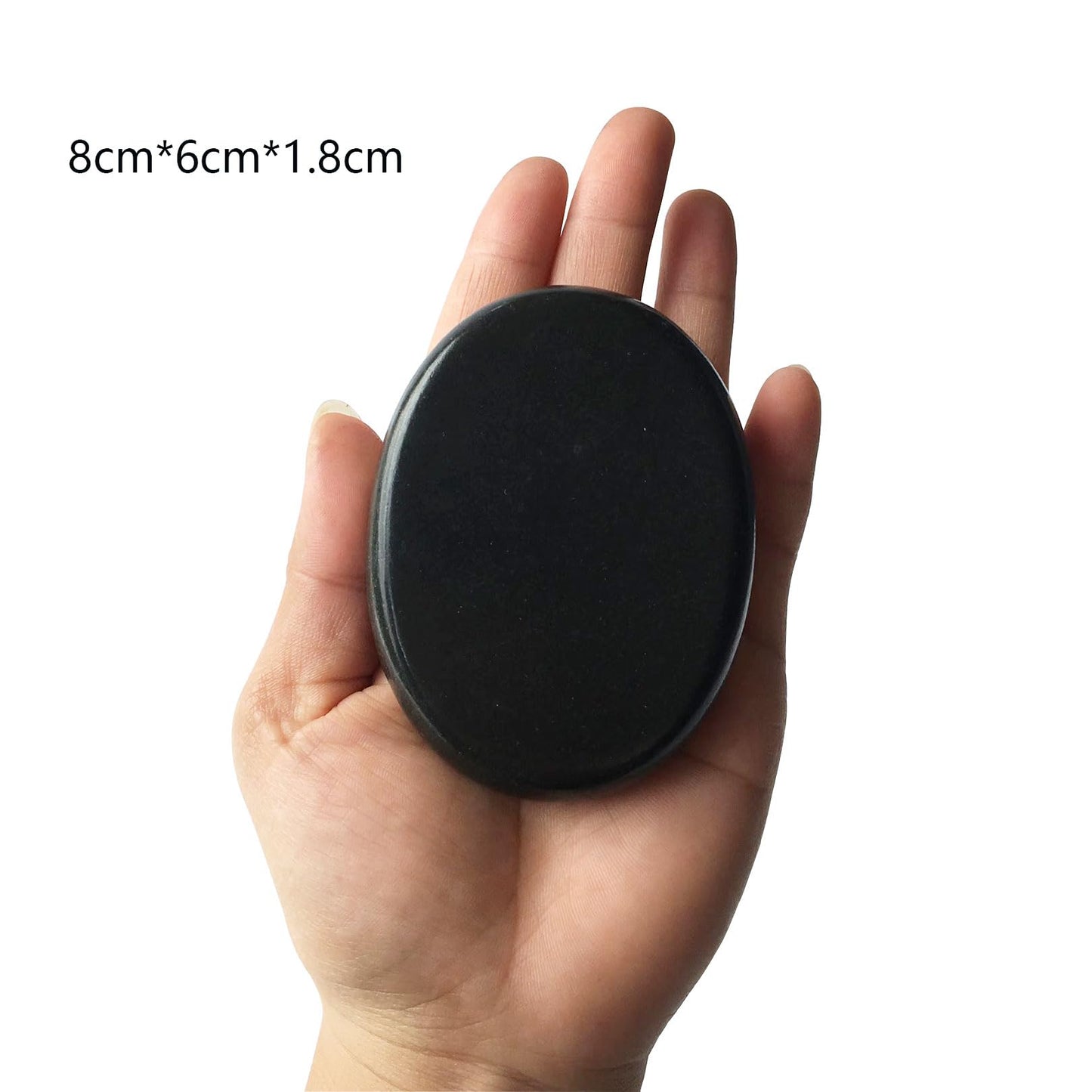 MINGJISHIYE Hot Stones Massage Set,6 Piece Set Oval hot Stone 3.15x2.36x0.7 inches.Basalt Home spa, Relaxation, Massage Treatment