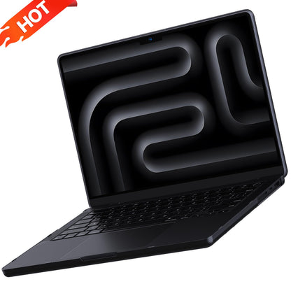 Soonjet for MacBook Pro 14 inch Case 2024-2021 M4 M3 M2 M1 Pro/Max [100% Match Official Color] A3401 A3112 A2992 A2918 A2779 A2442 Matte Cover Protective Hard Shell Case Laptop - Space Black Clear