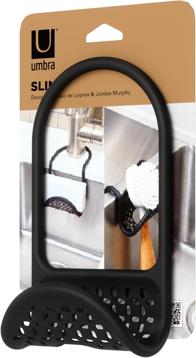 Umbra Sling Sponge Holder for Kitchen Sink – No Suction Cups, Flexible Caddy