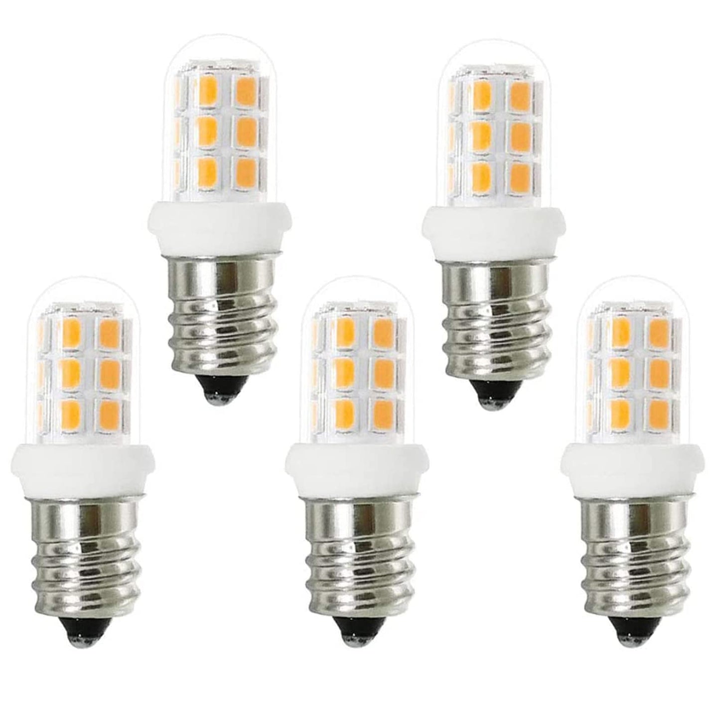 XRZT Salt Lamp Bulbs E12 Led 15W Candelabra C7 Replacement for Chandelier Lights, Night Light Bulbs, Warm White 3000K 5-Pack