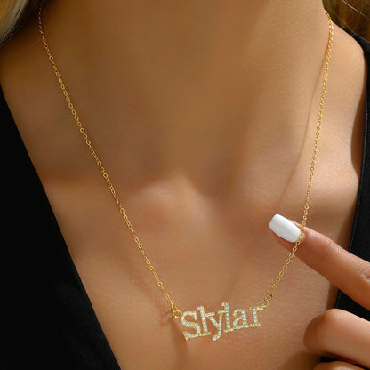 RESVIVI Dainty Custom Name Necklace Personalized Nameplate Necklace Customized Name Jewelry Gift for Women Mother
