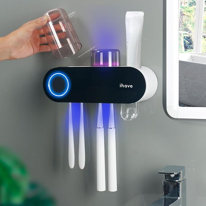 iHave Toothbrush Holders for Bathrooms, UV Toothbrush Sanitizer and Holder