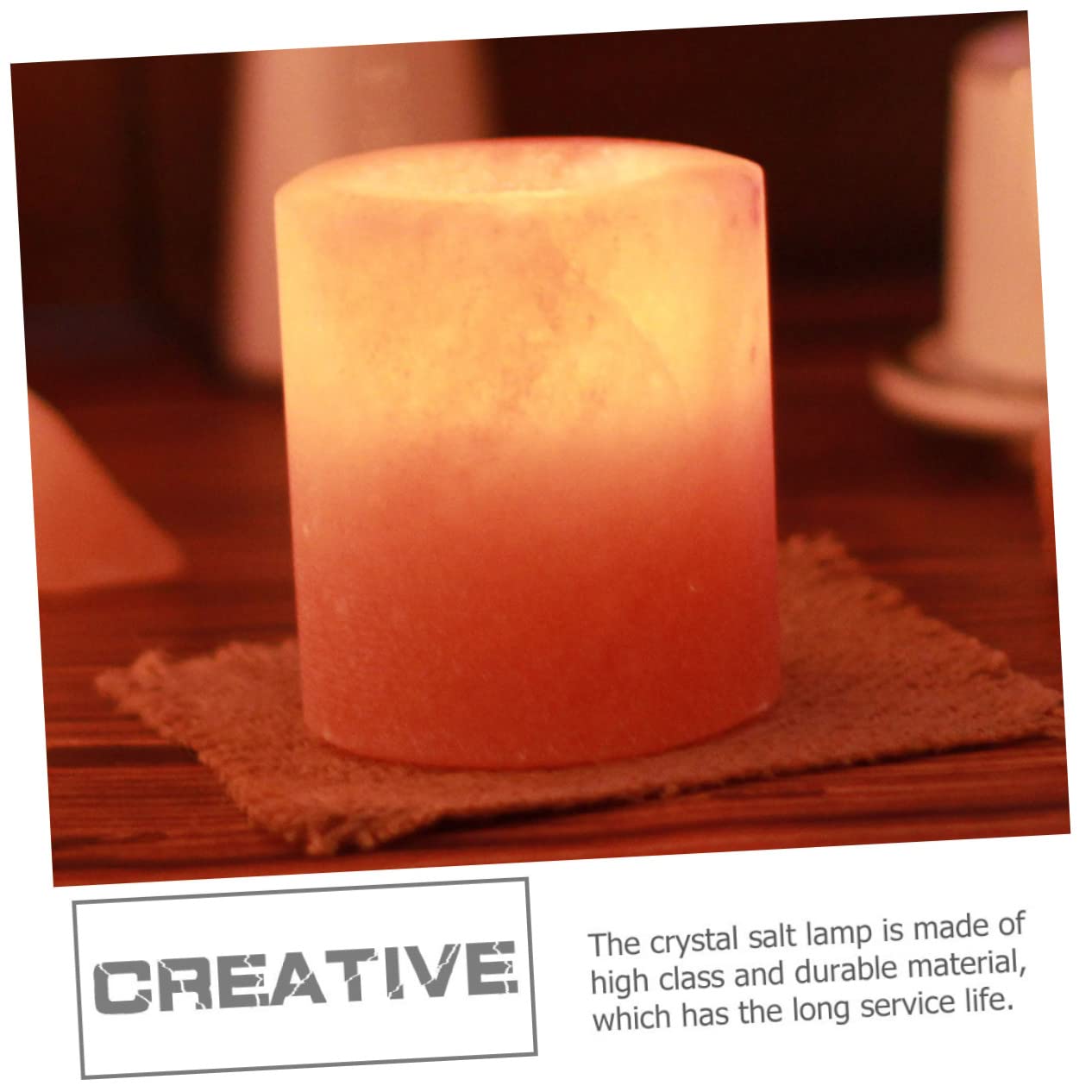 STOBAZA Japanese Decor Candle Holder Himalayan Salt Table Decor Eco-Friendly Home Ornament