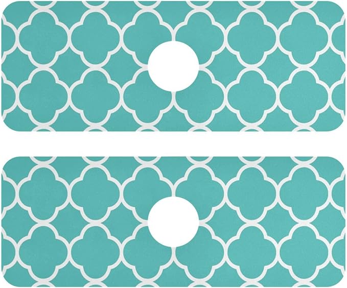 Kitchen Sink Splash Guard 2 PCS 14.7 Inch Sink Faucet Mat Splash Guard