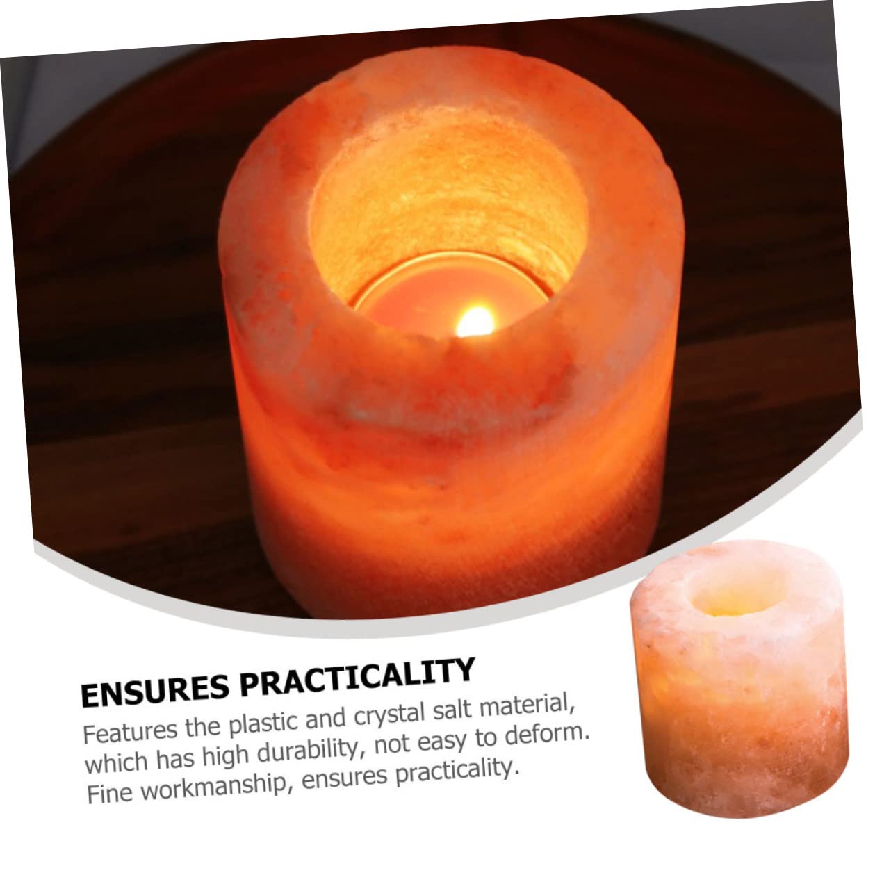 STOBAZA Japanese Decor Candle Holder Himalayan Salt Table Decor Eco-Friendly Home Ornament