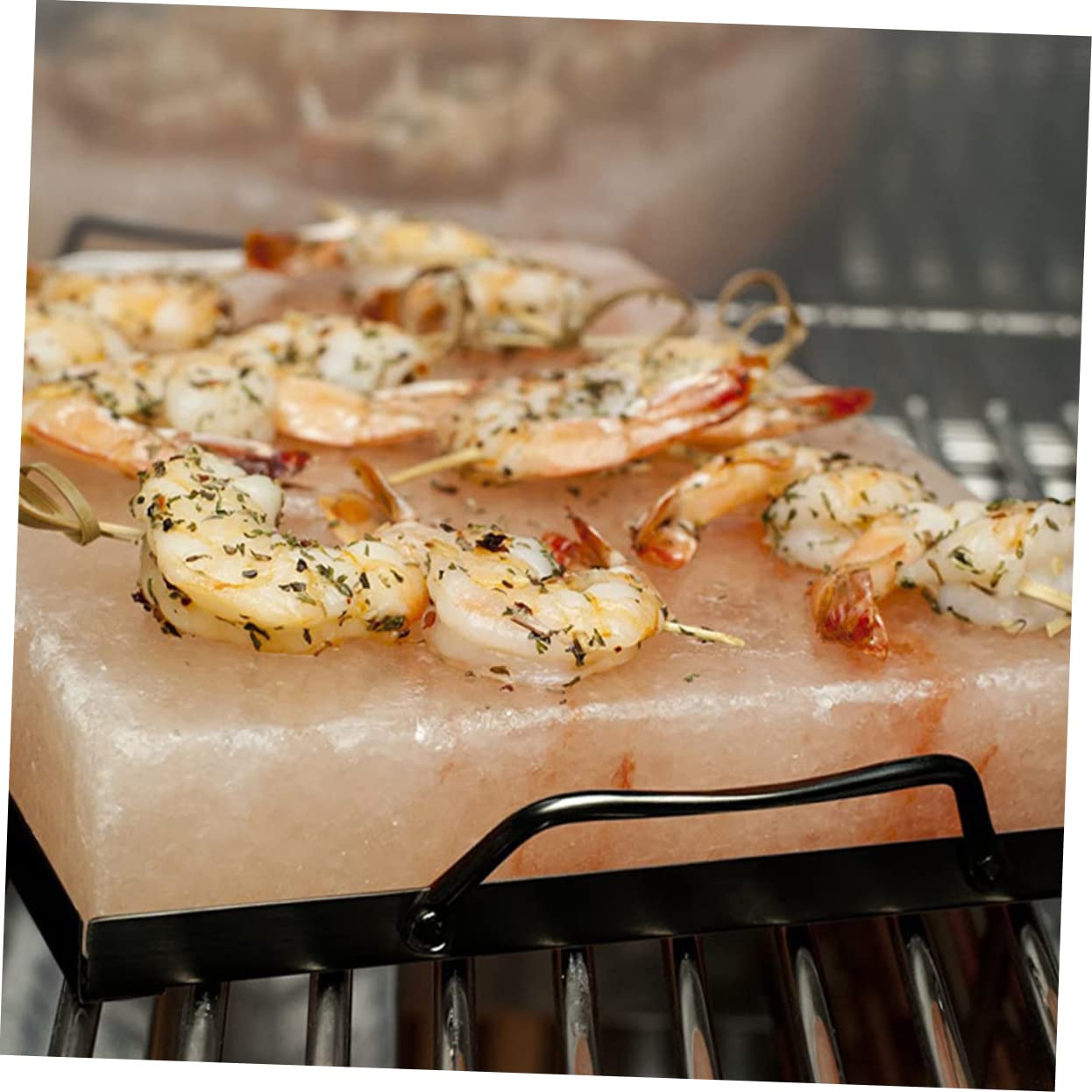 COOPHYA Salt Plate Cooking Tray Holder Salt Plate Rack for Grilling Steak Cooking