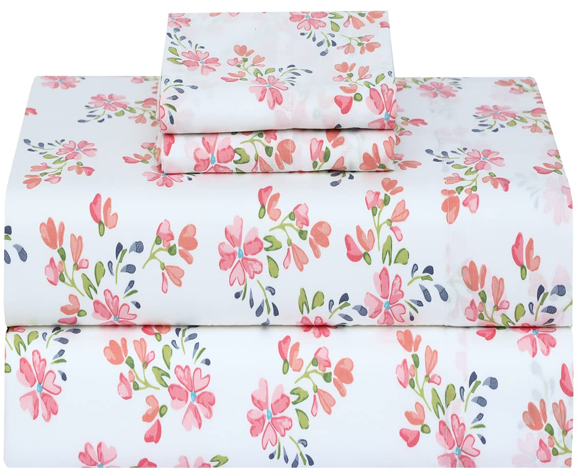 RUVANTI 100% Cotton Percale Sheets Full Size, Bloomex