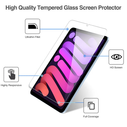 ProCase 2 Pack Screen Protector for iPad 9th 8th 7th Generation 10.2 Inch (2021/2020/2019), Tempered Glass Film for A2602 A2603 A2270 A2197 -Clear