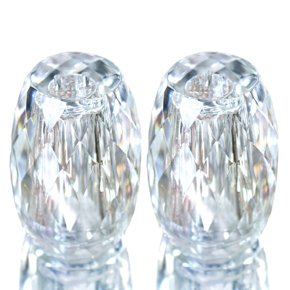 1.8" Refillable Crystal Seasoning Bottle Salt and Pepper Shakers Kitchen Decor (Set of 2) Salt Shaker Set