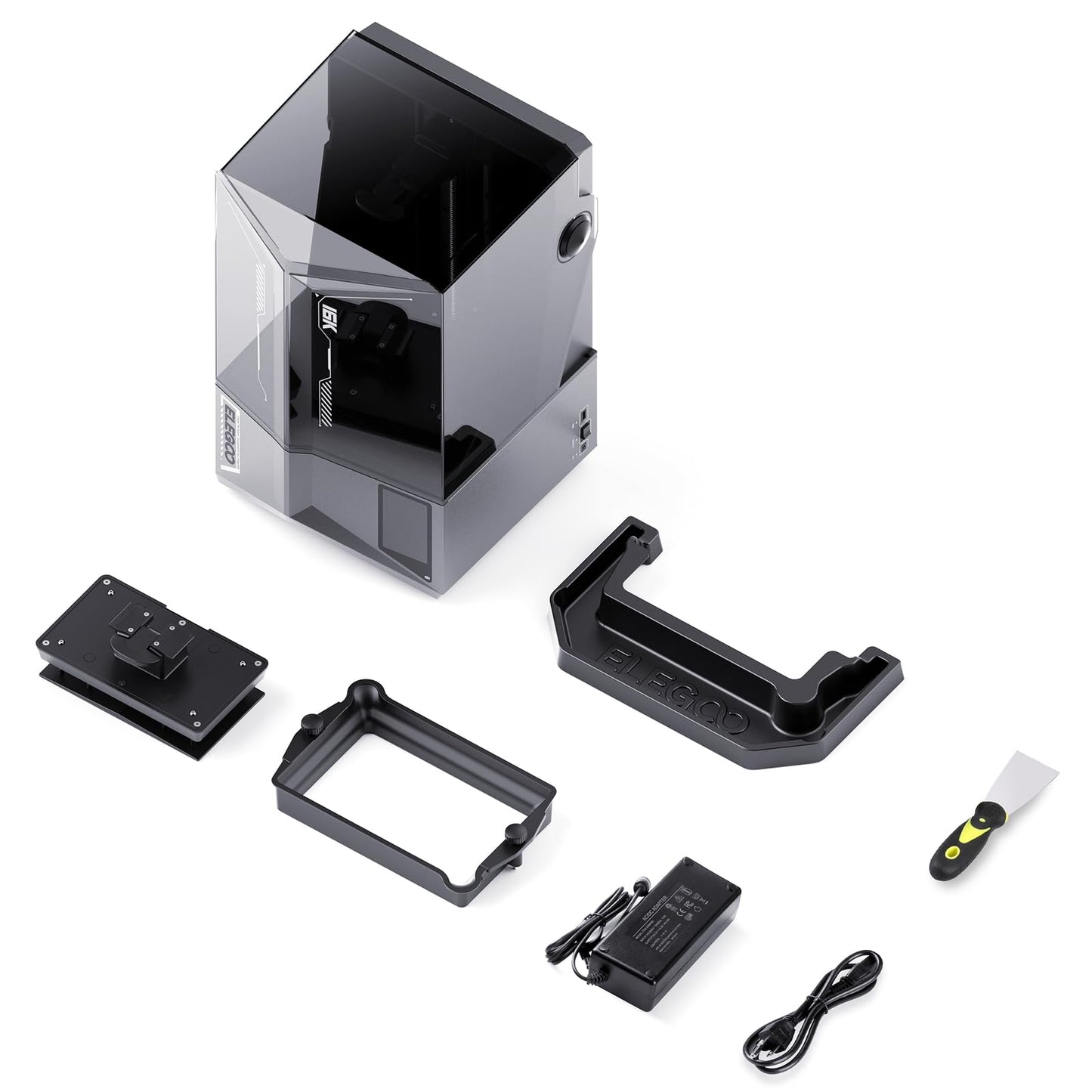 ELEGOO Saturn 4 Ultra 16K Resin 3D Printer with Flip-up Lid, Smart Tank Heating at 30 °C, 150mm/h High Speed Printing, Large Printing Size of 211.68 × 118.37× 220 mm³