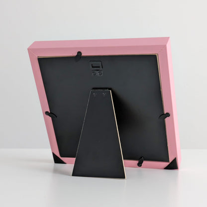 PLUSCHEN 8x8 Pink Picture Frame Resin Shadow Box Photo Frame Wall and Desktop Display, with Plexiglass