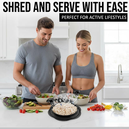 UPGRADED Chicken Shredder Pro 11” – for Meal Prep, Time Saving Chicken Breast Shredder Tool Twist, Meat Shredder, Strong Anti-Slip Strip, Ergonomic Handle, BPA Free, Suitable for Pork Beef Chicken