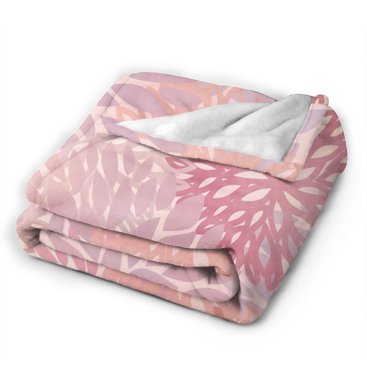 Perinsto Pink Chrysanthemum Flowers Throw Blanket Ultra Soft Warm All Season Daisy Floral Decorative Fleece Blankets for Bed Chair Car Sofa Couch Bedroom 50"X40"