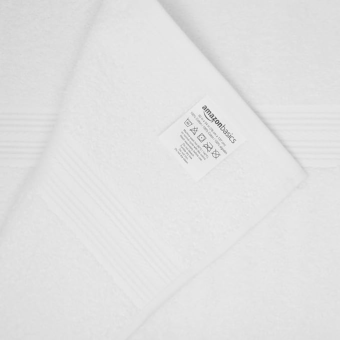 Amazon Basics 6-Piece Oversized Highly Absorbent Fade-Resistant Towel Set