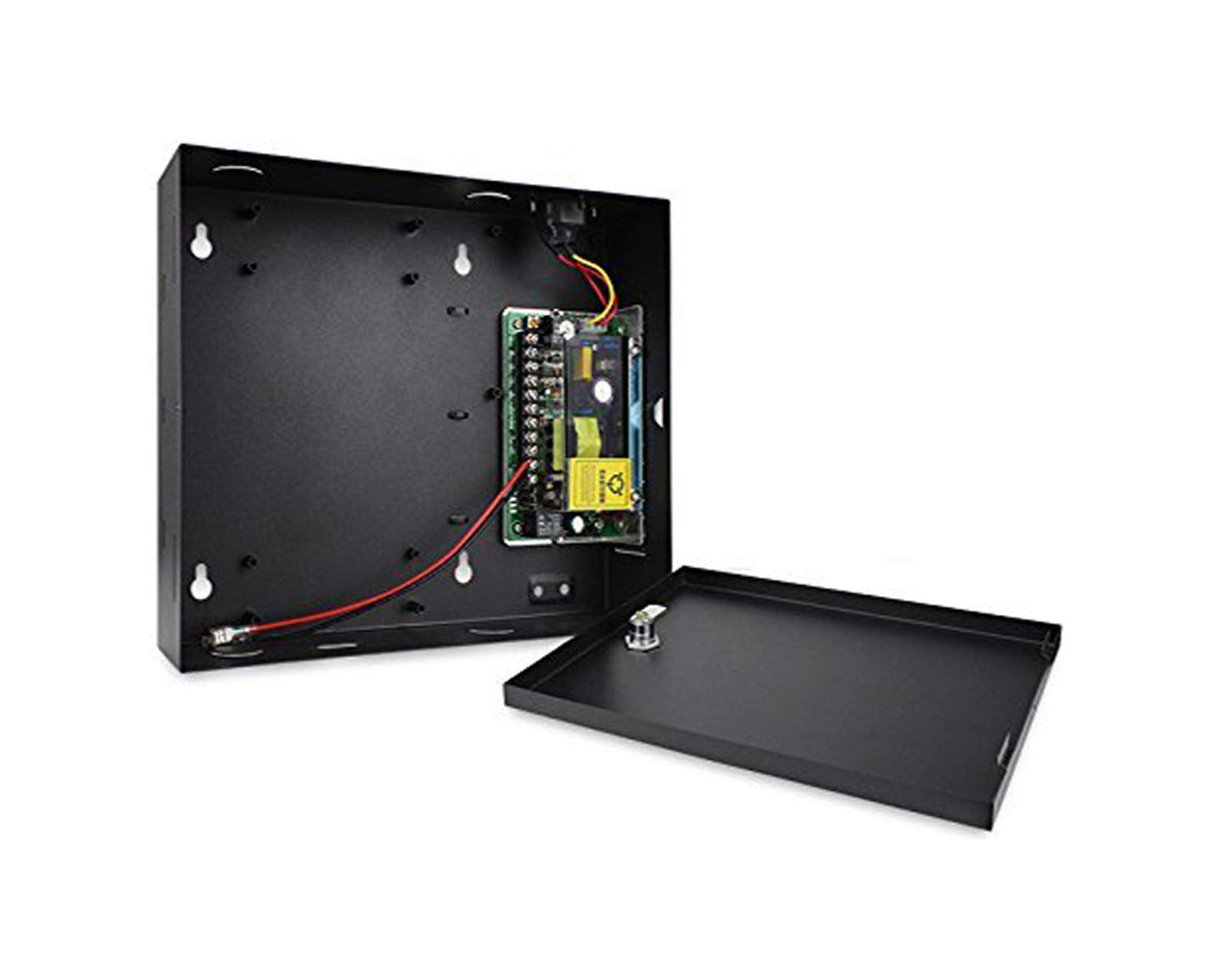 MENGQI-CONTROL 2 Doors Smart Access Control for Fire Exit Door Rim Exit Devices with Push Bar Electric Strike Lock RFID Keypad Reader 110V Power Supply Box Keychains Cards(Phone APP Remote Open Door)