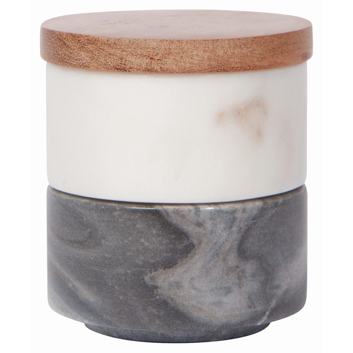 Danica Heirloom Marble Salt Cellar | White & Slate
