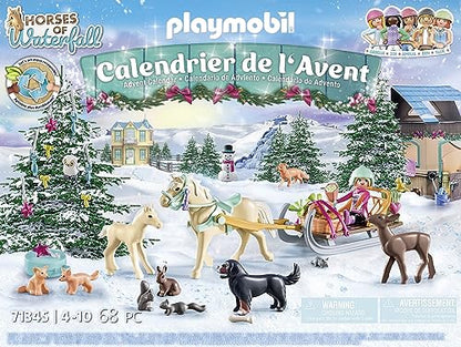 Playmobil 71345 Advent Calendar - Christmas Sleigh Ride, Countdown to Christmas, Includes 24 doors to open each day in December, Christmas toy for children ages 4 years+
