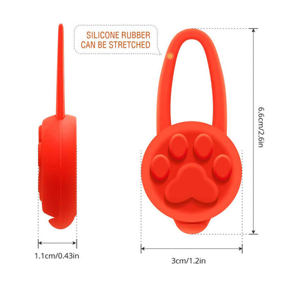 iPobie 5 Pieces Dog Safety Collar Silicone LED Flashing Light Pendant for Runners, Night Walks
