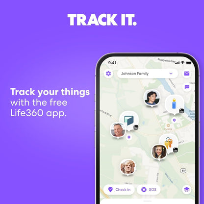 Tile by Life360 Sticker - Small Bluetooth Tracker, Remote Finder and Item Locator for Bikes, Glasses and More, Both iOS and Android Compatible, Phone Finder, Pack of 1 (Black)