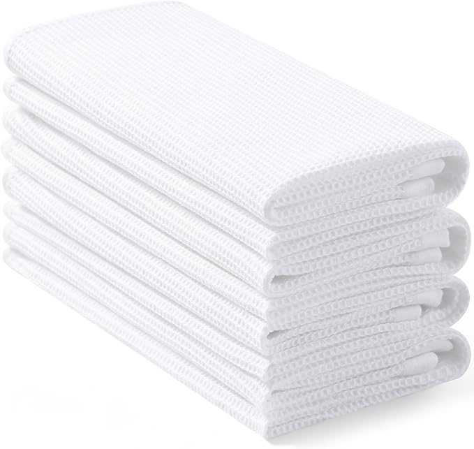 Homaxy 100% Cotton Waffle Weave Kitchen Towels