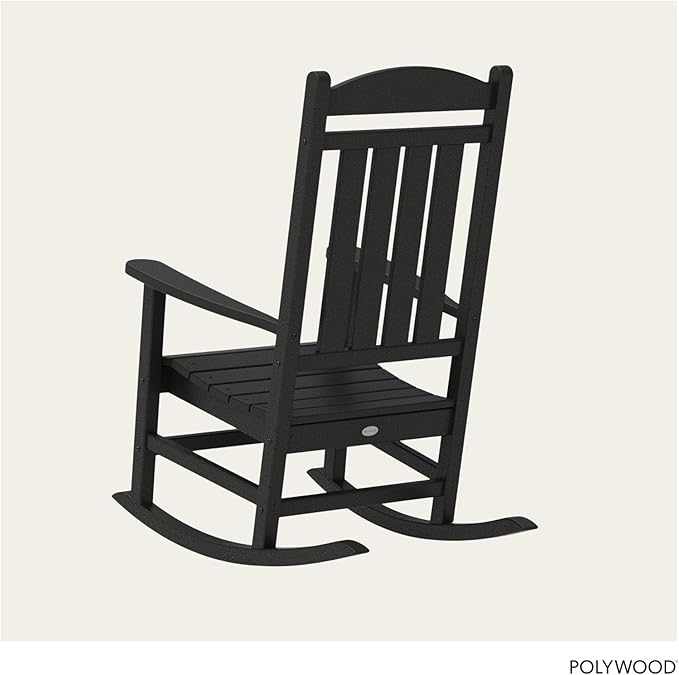 POLYWOOD Presidential Rocking Chair in Black