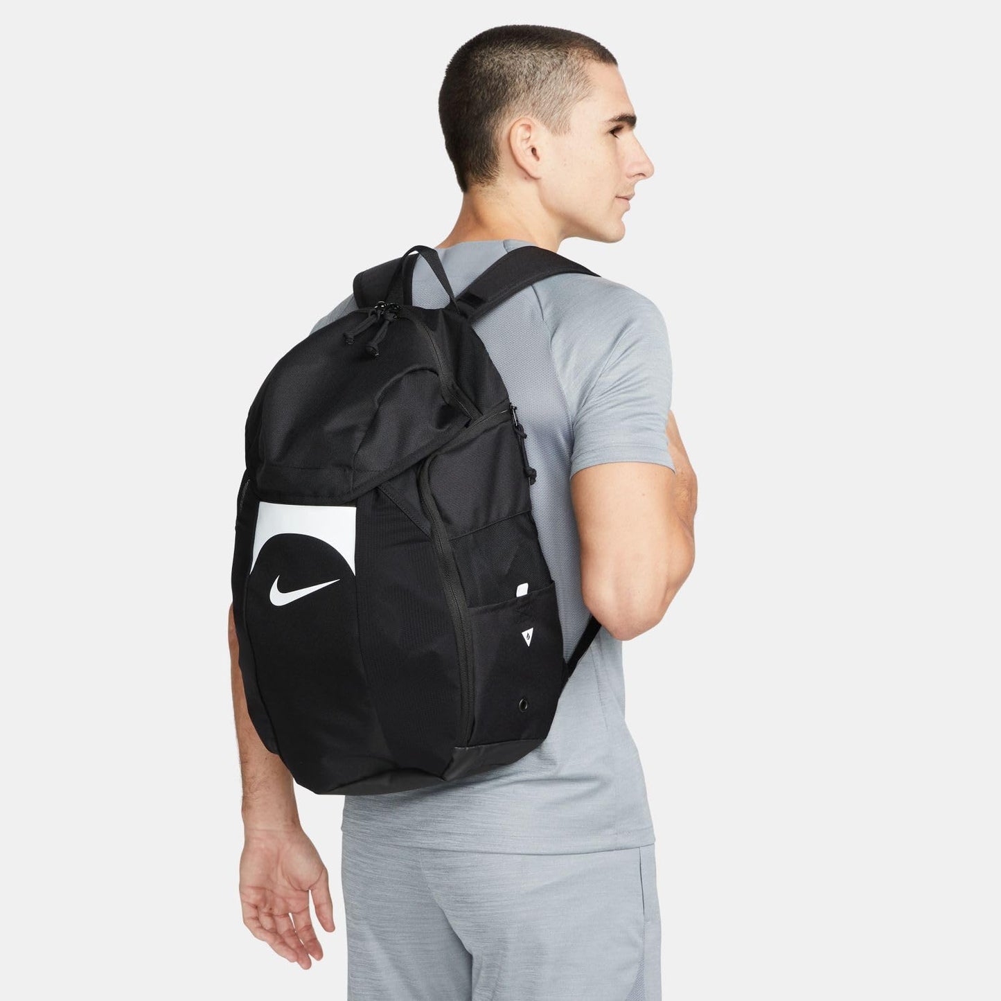 Nike DV0761-011 NK ACDMY TEAM BKPK 2.3 Sports backpack Unisex Adult BLACK/BLACK/WHITE Size 1SIZE