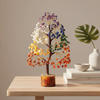 ZAICUS 7 Chakra Crystal Tree of Life Money Tree for Home Decor, Gemstone Birthday Gifts for Women, Friends, Mom, Sister, Wife, Gift for Her, Living Room Bedroom Shelf Decor, Housewarming Unique Gift