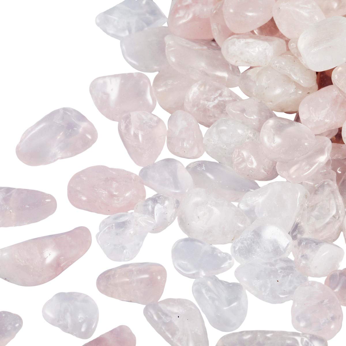 SUNYIK Green Aventurine/Rose Quartz Chips Stone Crushed Healing Crystal Quartz Rocks Reiki Decoration Irregular Shaped, 0.1"-0.5", 0.5lb, Pack of 2