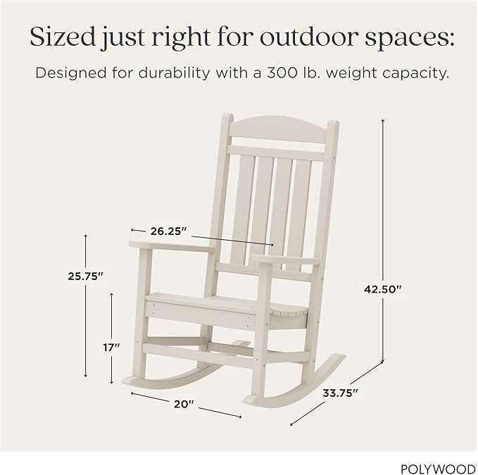 POLYWOOD Presidential Rocking Chair in Sand