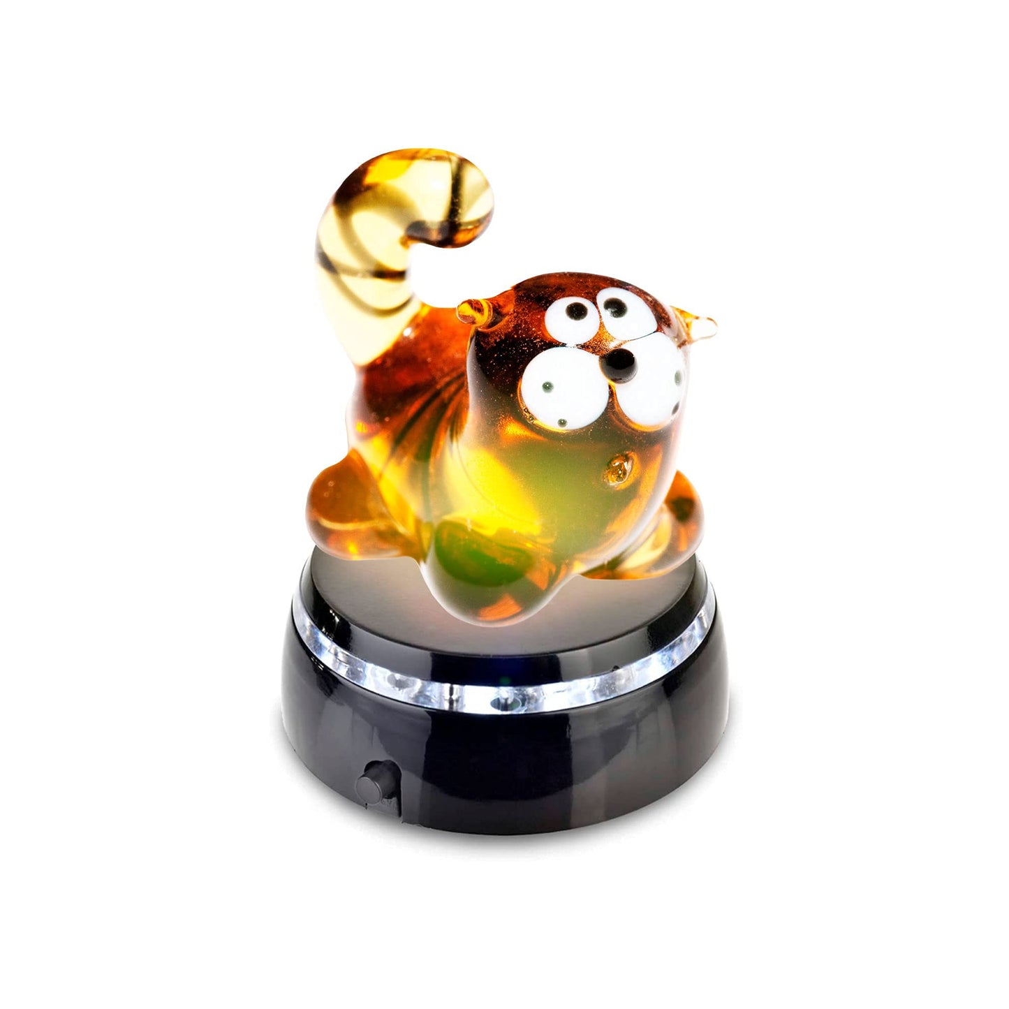 ASENTE 4 LED Display Base - Light Base for Glass Art - Lighted Glass Display and LED Base Light for Crystals, Figurines, and More - Lighted Display Stand w/ White Lights